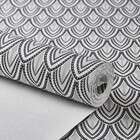 Papel De Parede Importado Geometrico Preto E Cinza