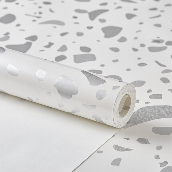 Papel De Parede Importado Granilite Prata