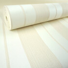 Papel De Parede Importado Listrado Dourado