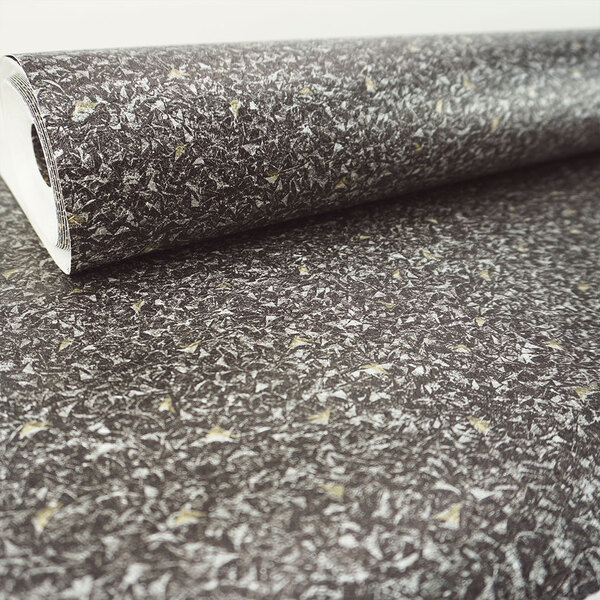 Papel De Parede Importado Mica Preto Texturizado 14m²
