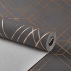 Papel De Parede Importado Sanblass Geometrico  Cinza Escuro C