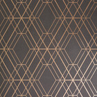 Papel De Parede Importado Sanblass Geometrico  Cinza Escuro C