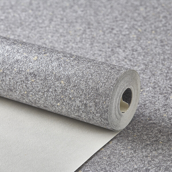 Papel De Parede Importado Tipo Mica Cinza