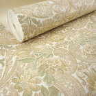 Papel De Parede Importado Vinilico Arabesco Verde