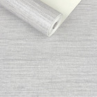 Papel De Parede Importado Vinilico Lavavel Linho Cinza Claro