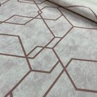 Papel De Parede Importado Vinilico Rosa Com Estampa Geométrica