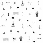 Papel De Parede Índio Ilustra - 0 50 X 2 50 Metros