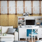 Papel De Parede Industrial Container Off White Bege Azul 18m