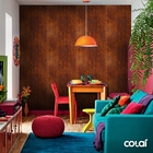 Papel De Parede Industrial Metal Aço Corten Ferrugem 15 15m