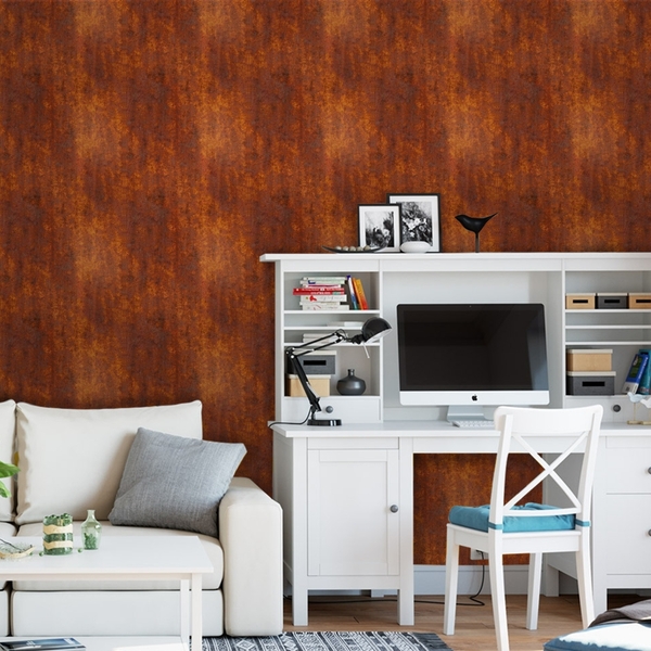 Papel De Parede Industrial Metal Aço Corten Ferrugem 15 9m