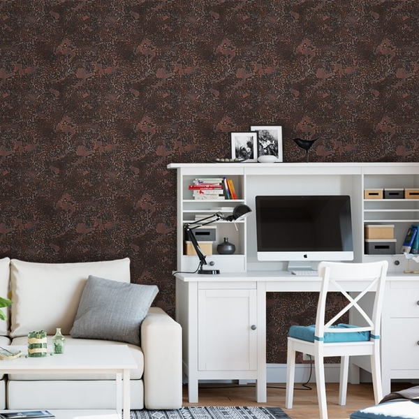 Papel De Parede Industrial Metal Aço Corten Ferrugem 7 6m