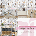 Papel De Parede Infantil Aquarela Animais Floridos Quarto Sal