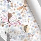 Papel De Parede Infantil Aquarela Animais Floridos Quarto Sal