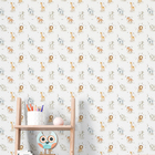 Papel De Parede Infantil Aquarela Branca Animais Fofinhos Saf