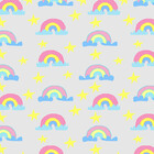 Papel De Parede Infantil Arco Iris Com Estrelas 3 Metros