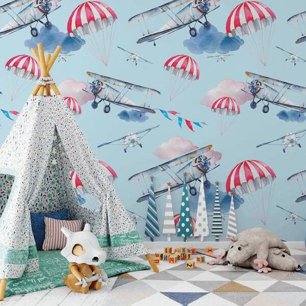 Papel De Parede Infantil Avião N3956 - 10m