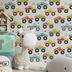 Papel De Parede Infantil Caminhão Monstro-60x300cm