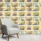 Papel De Parede Infantil Caminhões-60x300cm