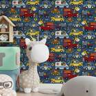 Papel De Parede Infantil Carrinhos Modelo 38-60x300cm