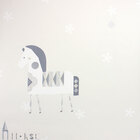 Papel De Parede Infantil Cavalinho Cinza