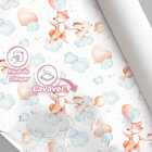 Papel De Parede Infantil Coelhinho Fofinho Aquarela Azul Quar