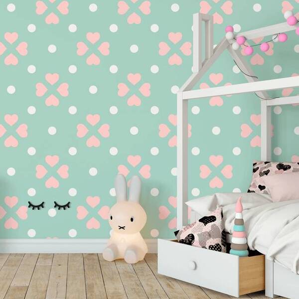 Papel De Parede Infantil Coração Menina Corações N4061
