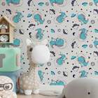 Papel De Parede Infantil Dinossauros Atronautas-60x300cm