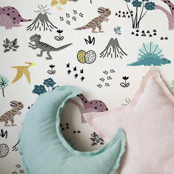 Papel De Parede Infantil Dinossauros Modelo 01-60x300cm