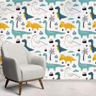 Papel De Parede Infantil Dinossauros Modelo 05-60x300cm