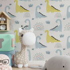 Papel De Parede Infantil Dinossauros Modelo 46-60x300cm