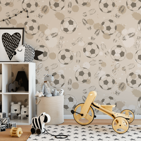 Papel De Parede Infantil Futebol Adesivo Quarto Menino N4204