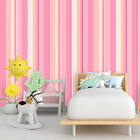 Papel De Parede Infantil Listrados Tom Rosa 10 Metros