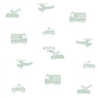 Papel De Parede Infantil Little Bandits 128856 Branco E Verde