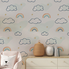 Papel De Parede Infantil Meninas Arco Iris Md27