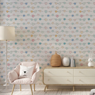 Papel De Parede Infantil Meninas Corações Candy Md01