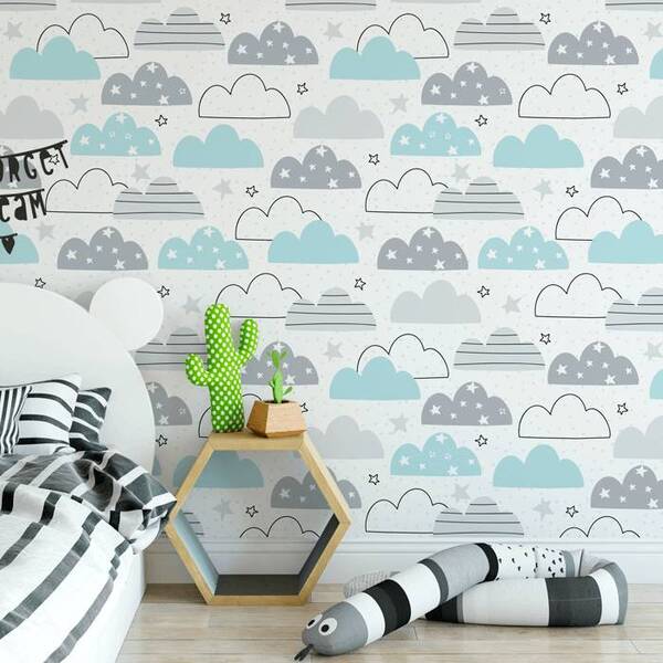 Papel De Parede Infantil Nuvem N4331 - 10m