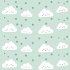 Papel De Parede Infantil Nuvem Verde