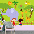 Papel De Parede Infantil Quarto Criança Zoo Sala Adesivo - 46