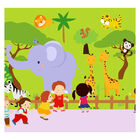 Papel De Parede Infantil Quarto Criança Zoo Sala Painel - 468