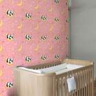 Papel De Parede Infantil Rosa Pandinhas Sonhando-60x300cm