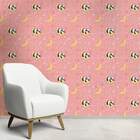 Papel De Parede Infantil Rosa Pandinhas Sonhando-60x300cm