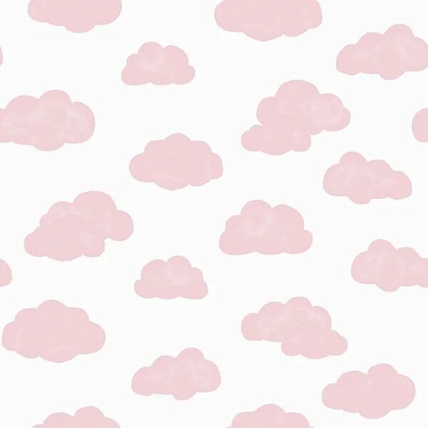Papel De Parede Infantil Sonhos - 4241 Nuvens Rosa