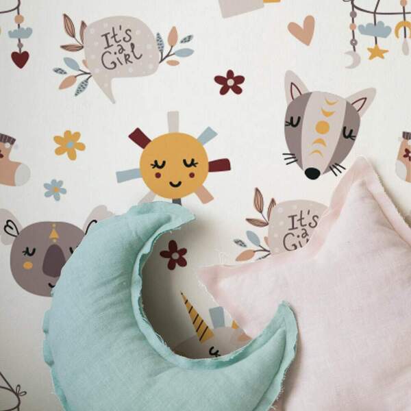 Papel De Parede Infantil Unicórnios Modelo 01-60x300cm