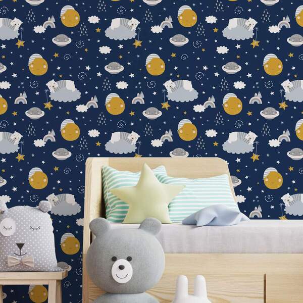 Papel De Parede Infantil Ursinhos Modelo 16-60x300cm