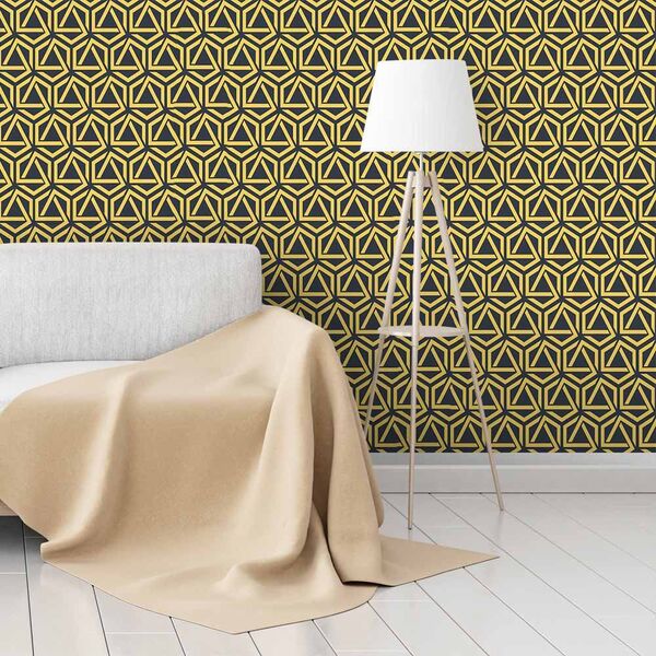 Papel De Parede Interangular - 0 50 X 2 50 Metros