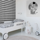 Papel De Parede Italiano Geométrico Preto E Branco Sala 4m²