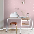 Papel De Parede Italiano Lavável Rosa Quarto Infantil 4m²
