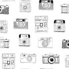 Papel De Parede Italiano Preto E Branco Estampa Câmera Quarto