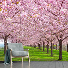 Papel De Parede Japonês Jardim Sakura Árvore Sala Adesivo - 4