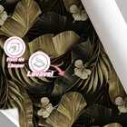 Papel De Parede Jardim Folhagem De Bananeira Flor Gold 9m